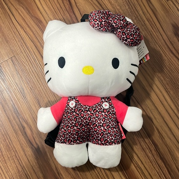 Hello Kitty | Accessories | Hello Kitty Cheetah Print Plush Backpack ...